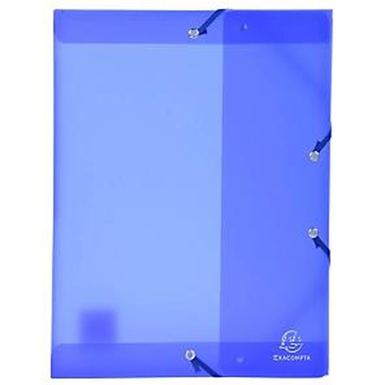 Lot de 4 - EXACOMPTA Boite de classement en polypropylène Dos 25mm Chromaline - A4 - Bleu