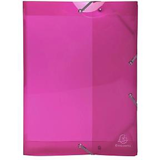 Lot de 4 - EXACOMPTA Boite de classement en polypropylène Dos 40mm Iderama PP - A4 - Rose
