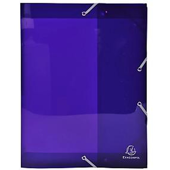 Lot de 4 - EXACOMPTA Boite de classement en polypropylène Dos 40mm Iderama PP - A4 - Violet