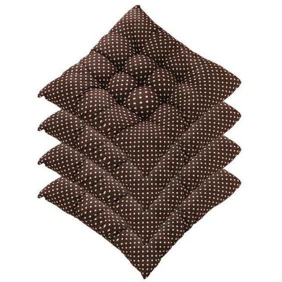Lot de 4 galettes de Chaise 40x40cm, Coussin décoratif Coussin Coussin de Chaise Coussins de Jardin ,Coussin de chaise imprimé,X