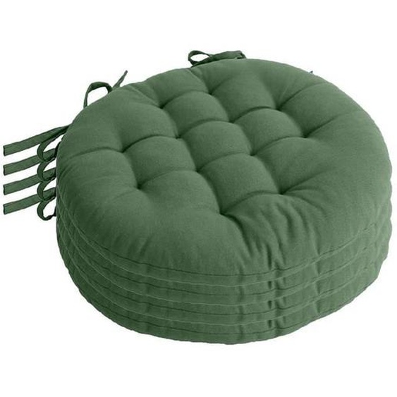 Galettes piquées - ENJOY HOME - Panama - Argile - Ø 38 cm - Lot de 4