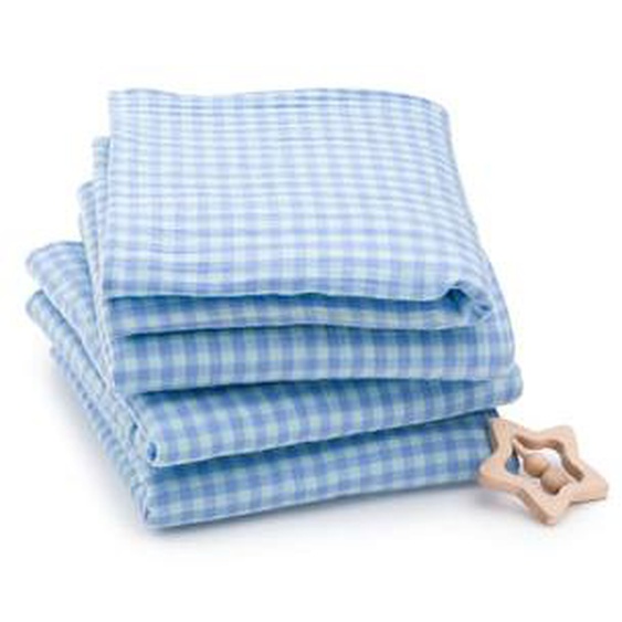 Lot de 4 langes gaze de coton, 45x45 cm, Croizic