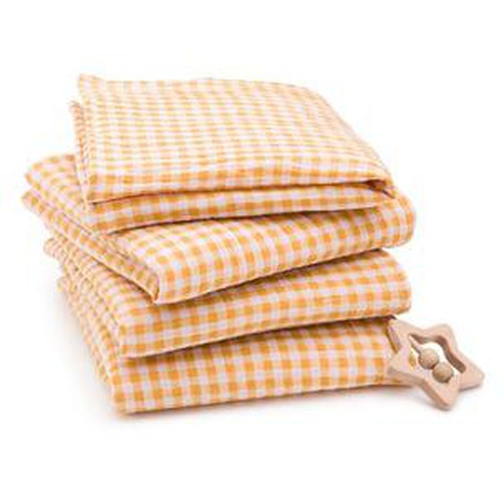 Lot de 4 langes gaze de coton, 45x45 cm, Croizic