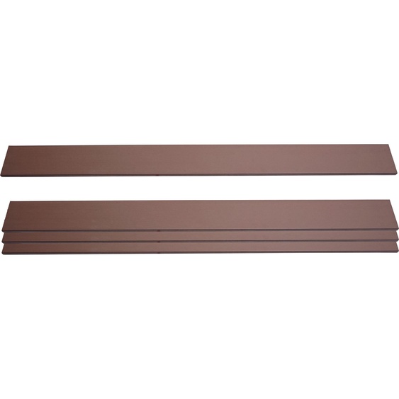 lot de 4 lattes pour brise-vue WPC Sarthe, planches brise-vent, env. 1qm ~ 180cm, brun