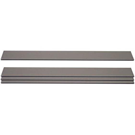 lot de 4 lattes pour brise-vue WPC Sarthe, planches brise-vent, env. 1qm ~ 180cm, gris