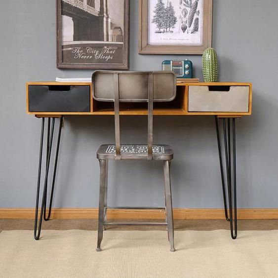 Lot de 4 Pieds en Épingle à cheveux en Acier Double - HOMEWELL - Noir - Contemporain - Design