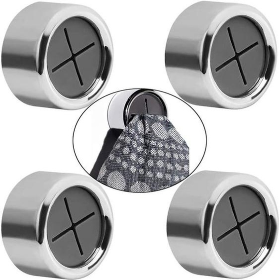Lot de 4 Porte-Serviettes Pinces à Torchons Autoadhésives Sans Perçage pour Salle de Bain,Cuisine et Maison