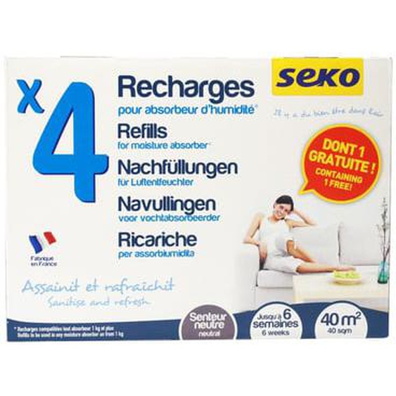 Lot de 4 recharges sachet de 1 Kg Neutre