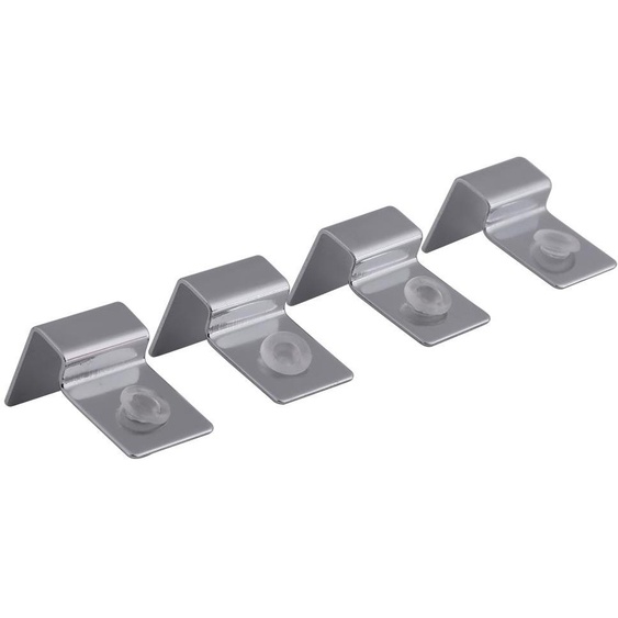 Lot de 4 supports à clip pour couvercle daquarium en verre, en acier inoxydable (12 mm)