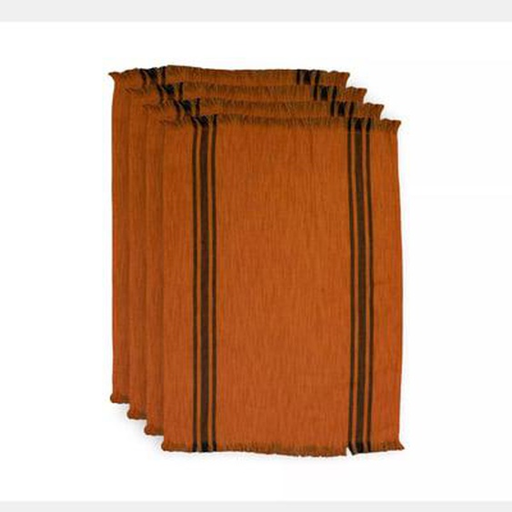 Lot de 4 torchons Nova kaki lavé