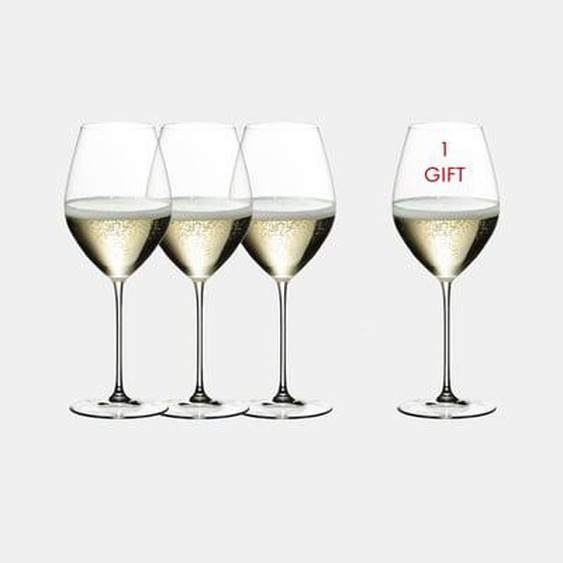 Lot de 4 verres à pied Pay 3 Get 4 Champagne Wine Glass