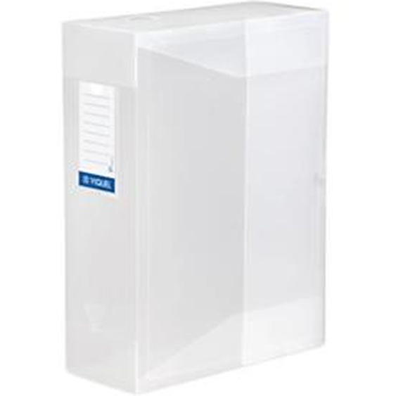 Lot de 4 - Viquel Boîte de classement A4 Propyglass en polypropylène - Dos 10 cm - Incolore