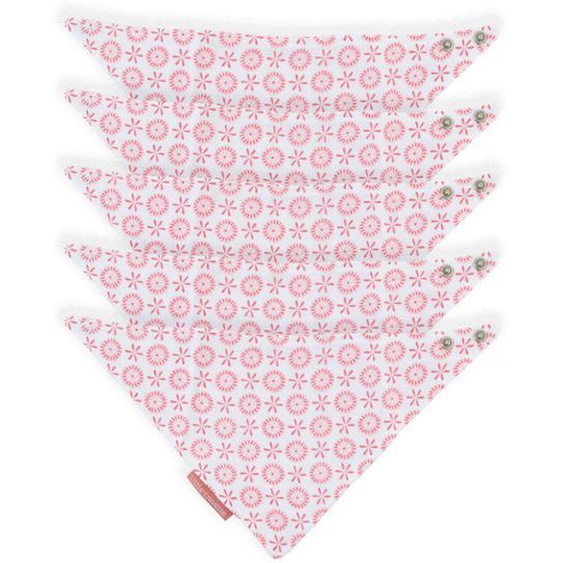 Lot De 5 Bavoirs Bandana Coton Bio* Lovely Emilie Rose