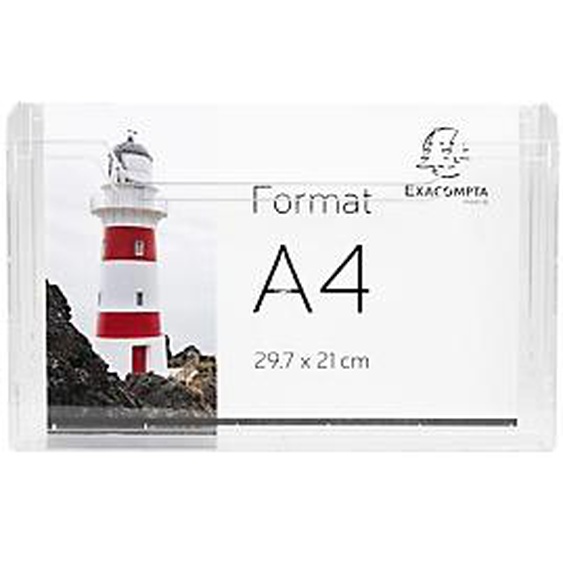 Lot de 5 - EXACOMPTA Distributeur de prospectus horizontal A4 - Cristal