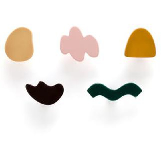Lot de 5 patères enfant colorées, Divali