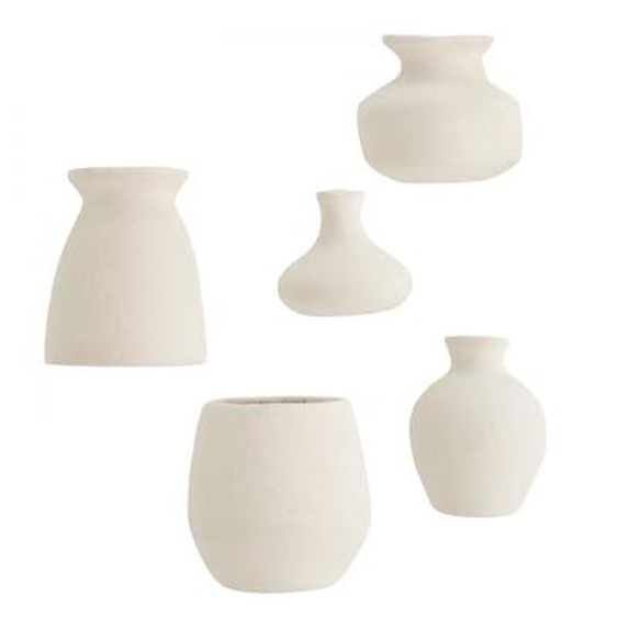 Lot de 5 vases muraux en papier maché