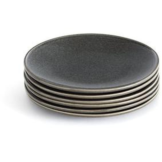 Lot de 6 assiettes à dessert, en grès, Onda