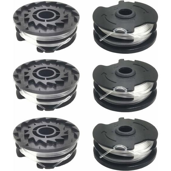 Jusch - Lot de 6 bobines de fil de rechange pour coupe-bordure lidl Parkside prta 20-Li A1, B2, C3, prt 550 A1, A3, prt 300 A1