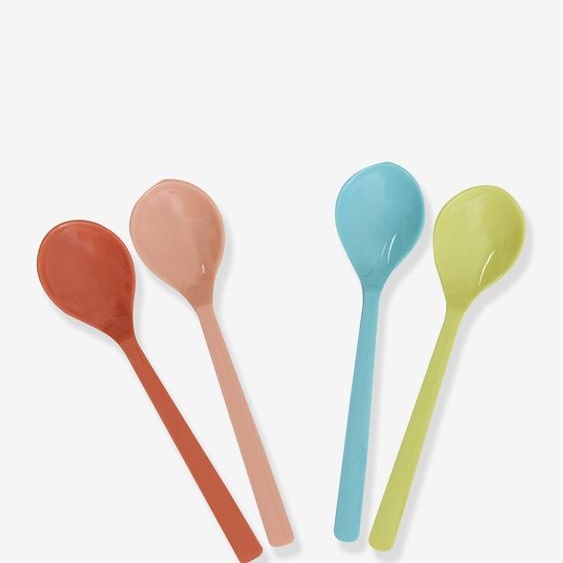 Lot de 6 cuillères à café en mélamine GLORY DAYS COLORS rice multicolore