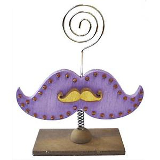 Lot de 6 - GRAINE CREATIVE Porte-photo en bois moustache format 100 x 40 x 120 mm, à décorer