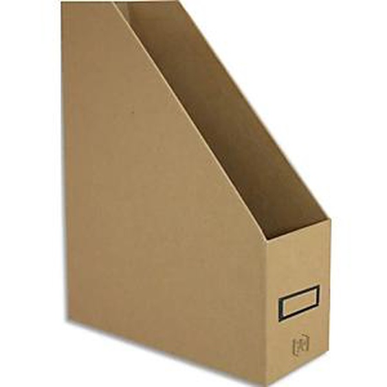 Lot de 6 - OXFORD Porte-revues SAVANA A4+ en carton recyclé. Dim (hxp) : 26,5x35 cm. Dos 6 cm. Kraft