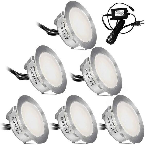 Highsam - Lot de 6 φ55mm IP67 imperméabilisent la basse tension 12V - lumière blanche