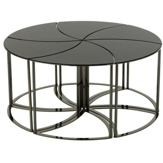 Table dappoint - J-LINE - Tornado - Lot de 6 - Noir - 48 cm - Métal