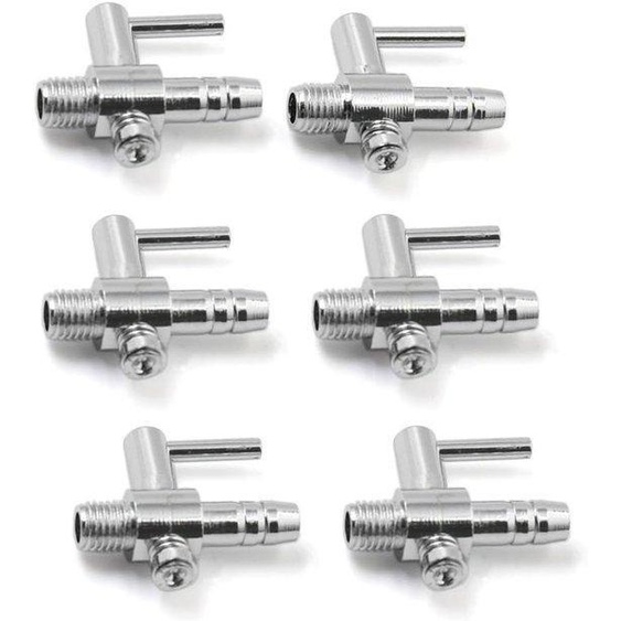 Kit de clapets daération pour aquarium en acier inoxydable, 6 pièces, pour pompe daquarium