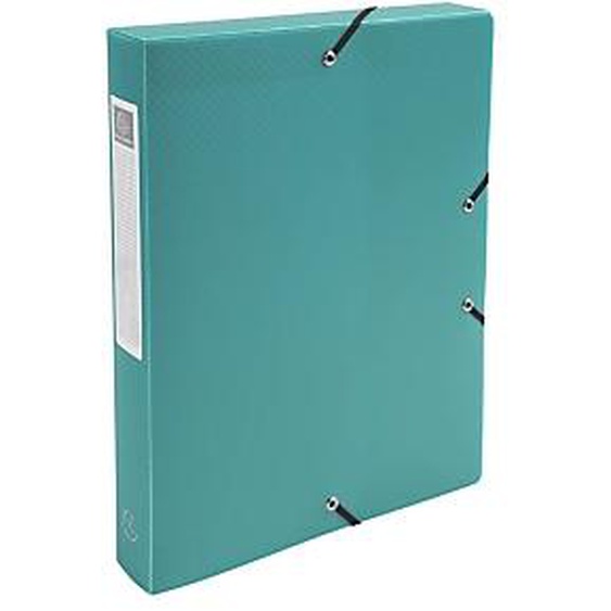 Lot de 8 - EXACOMPTA Boite de Classement Exabox Dos 40mm polypropylène 7/10e OPAK - A4 - Vert foncé