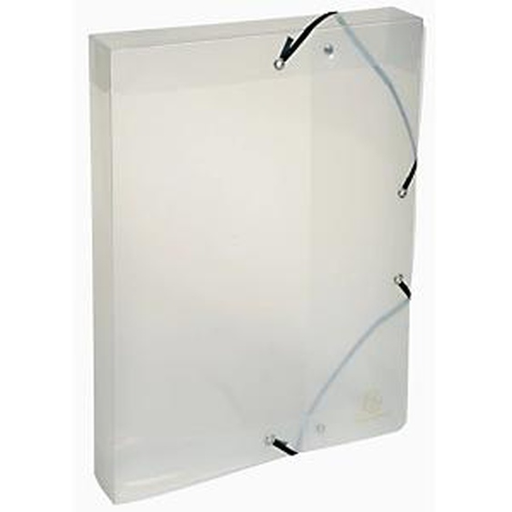 Lot de 8 - EXACOMPTA Boite de classement Exabox dos 40mm Polypropylène Crystal - A4 - Cristal