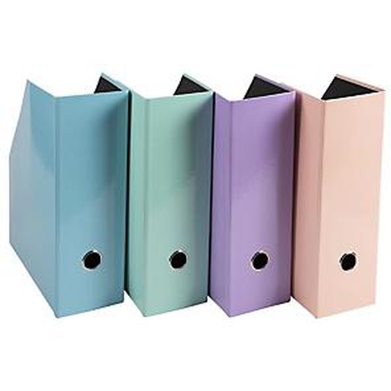 Lot de 8 - EXACOMPTA Lot de 2 porte-revues Aquarel dos 100 mm - A4 - Couleurs assorties