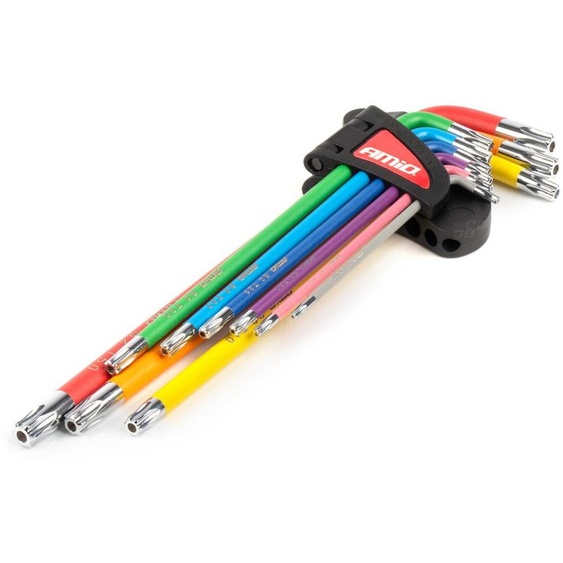 Lot de 9 clés TORX longues en L en acier S2