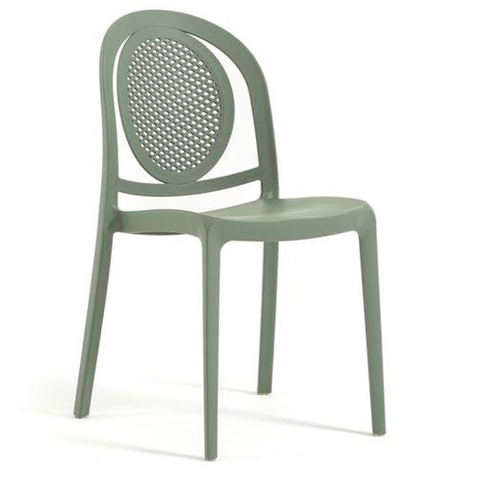 Lot de chaises AURORA en polypropylène renforcé empilables Usage intérieur et extérieur (6 Chaises Sauge)