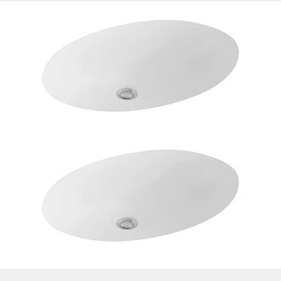 Lot de deux vasques à encastrer par-dessous Evana 500 x 350 mm