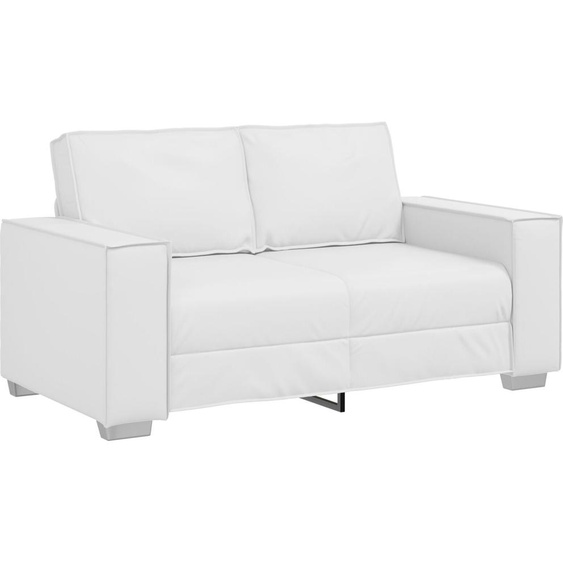 Loveseat Canapé Blanc 120 cm Similicuir, Canapés-lits DesignMeubles Nouveau