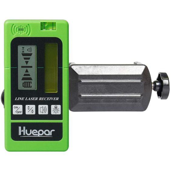 LR-5RG Détecteur Laser Pour Laser à Impulsions, Numérique Récepteur de Laser Vert et Rouge, Utiliser avec Lasers à Ligne Distance Jusquà 50-60m,