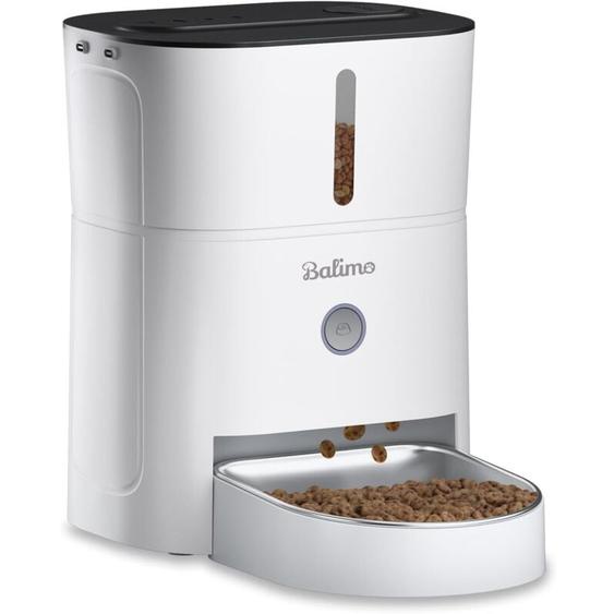 Balimo - Luck 3L Distributeur Croquettes Chat Automatique, Bol en Acier Inoxydable pour Animaux Domestiques, Distributeur Croquettes Chats, Minuteur