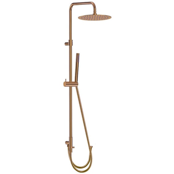 Luisa II colonne de douche sans mitigeur cuivre brossé Essebagno