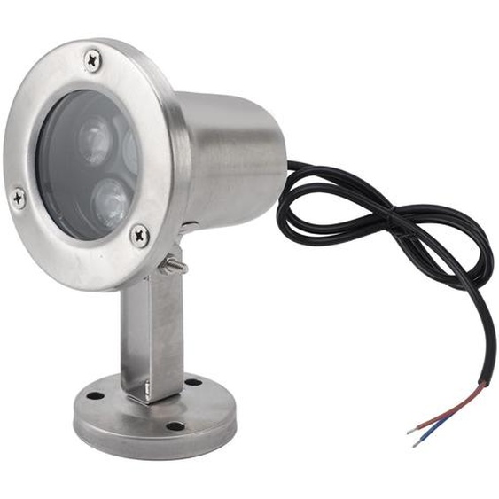 Lumière de bassin, 3 W, LED, acier inoxydable, IP68, étanche, économie dénergie, spot immergé pour fontaine, piscine sous-marine, blanc chaud