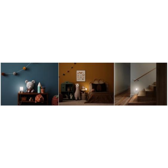 Lumière dorientation Motion Sensor Plug Light blanc