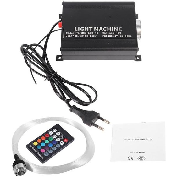 Lumière étoilée LED 16 W - Kit de plafond en fibre optique - Éclairage sous-marin - Télécommande - Économique - Convient pour b...