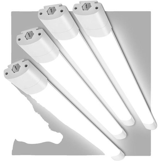 Luminaires LED pour pièces humides, conception étanche, possibilité de connexion en série, lot de 4, couleur : blanc, modèle : [spécification du modèle], puissance : 30W
