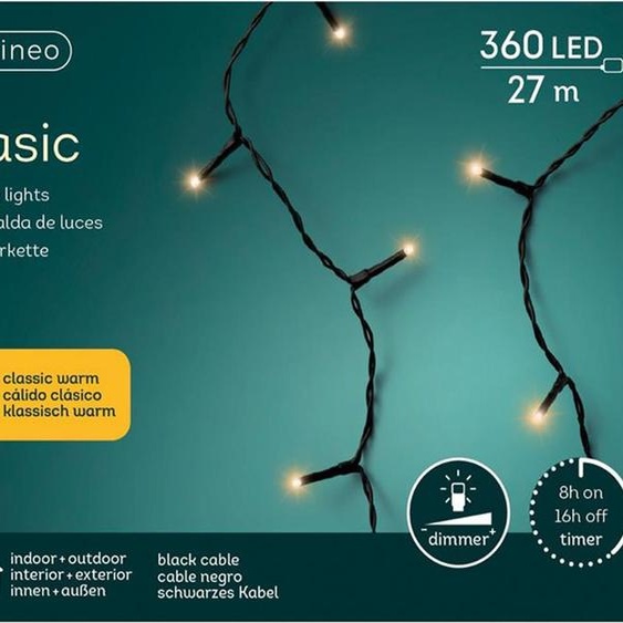 Lumineo LED Guirlande lumineuse Basic 2700 cm 360 lumières classiques chaudes