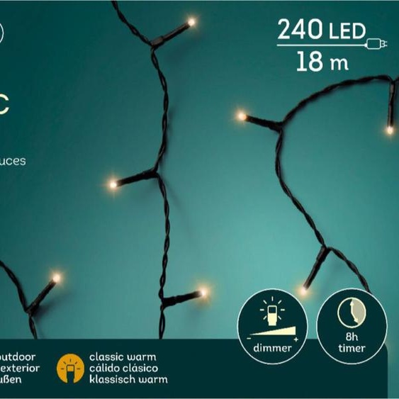 Lumineo LED Lichterkette Basic 1800 cm 240 Lichter classic warm FWKO