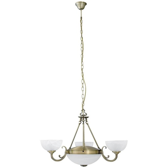 Rabalux 8543 Lustre à 5 spots Marlene, E27-E14, bronze-argent-blanc, rond, classique, ø800 mm
