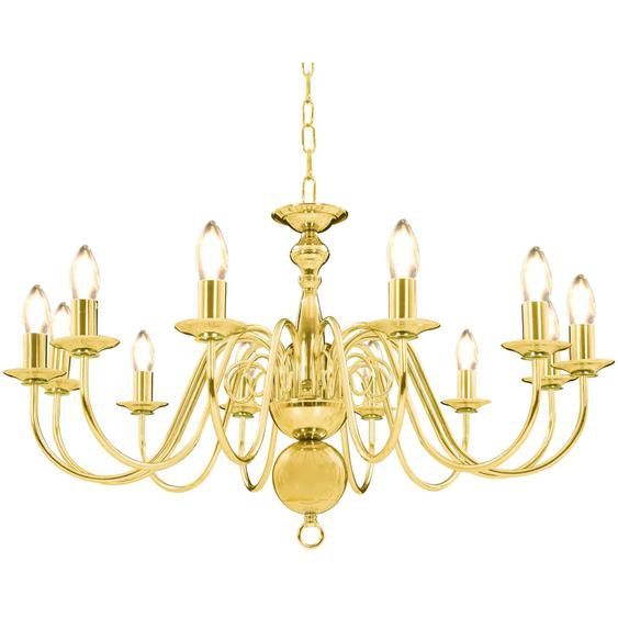Lustre Doré 12 ampoules E14