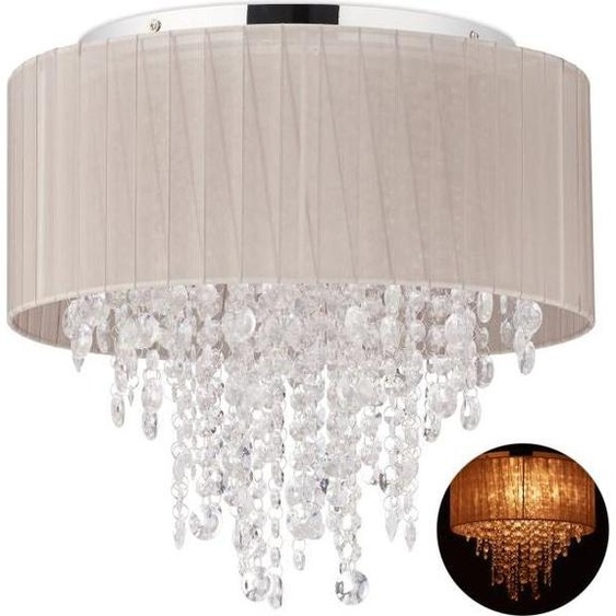 Lustre en cristal avec abat-jour