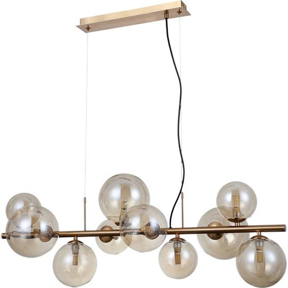 Lustre en laiton lampe suspendue 10xG9 sphères en verre CANELLO Italux PND-406007-10-HBR