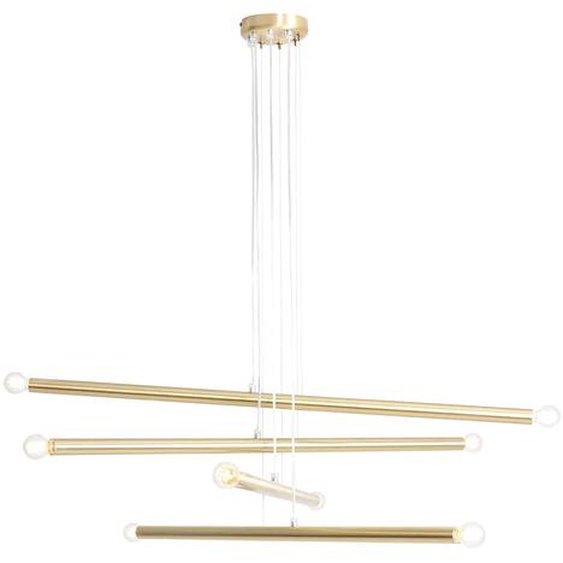 Lustre TUBO 8CR laiton 105 cm