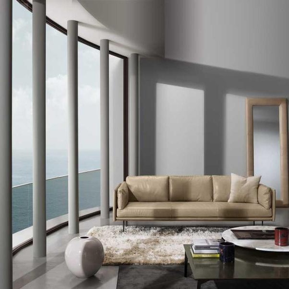 Luxe Canapé Prianera trois places Relax Meubles rembourrés Beige Canapés Cuir